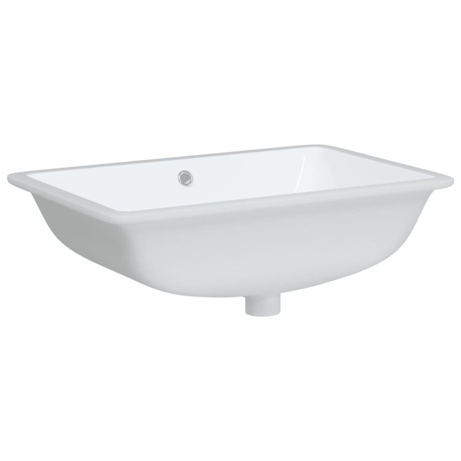 Lavabo de baño rectangular cerámica blanco 60x40x21