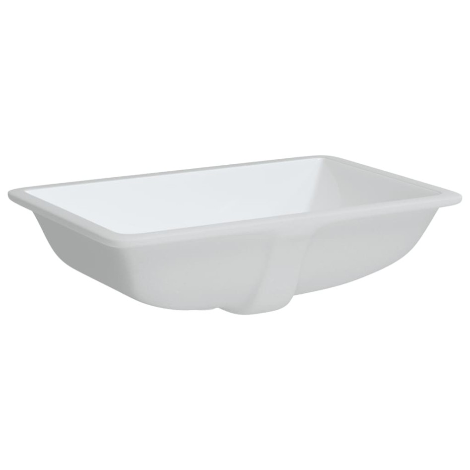 Lavabo de baño rectangular cerámica blanco 60x40x21