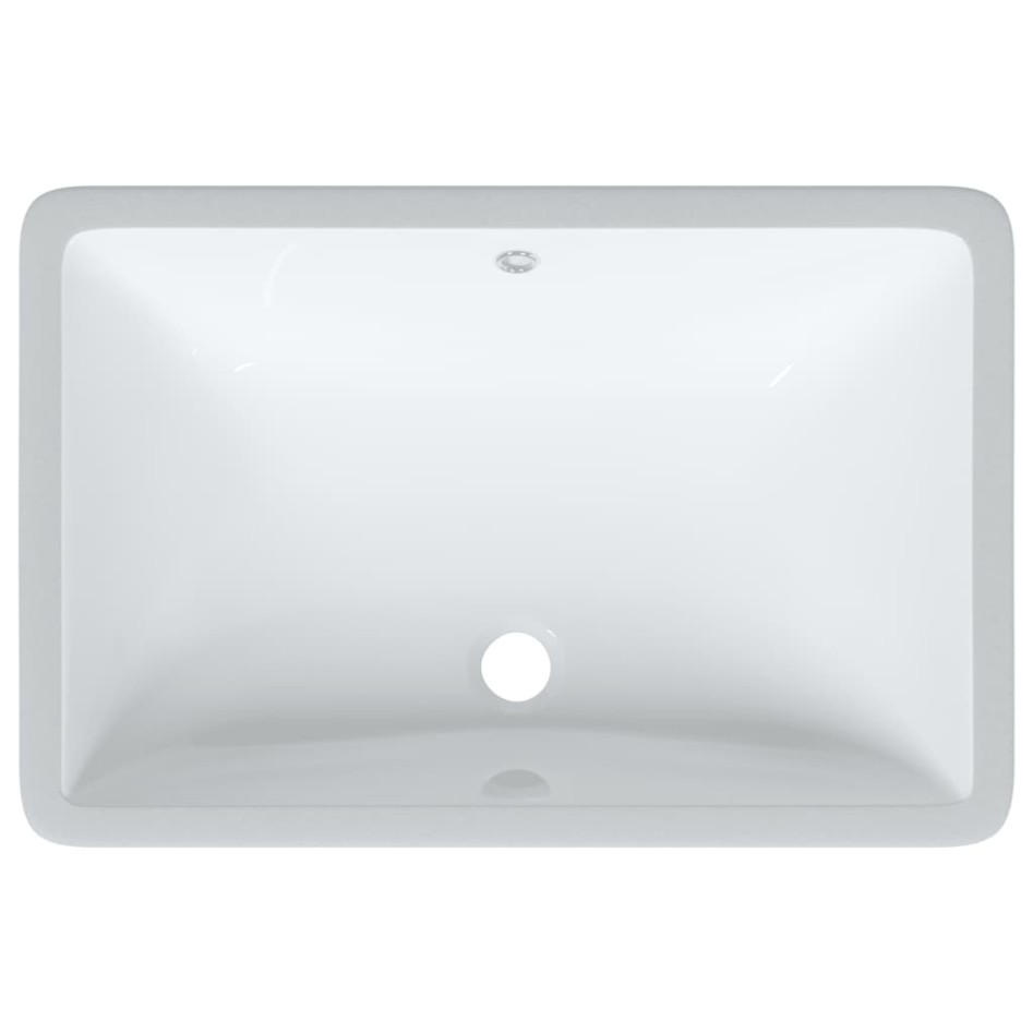 Lavabo de baño rectangular cerámica blanco 60x40x21