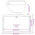 Lavabo de baño rectangular cerámica blanco 60x40x21