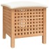 Taburete de baño madera maciza nogal 48x47,5x52