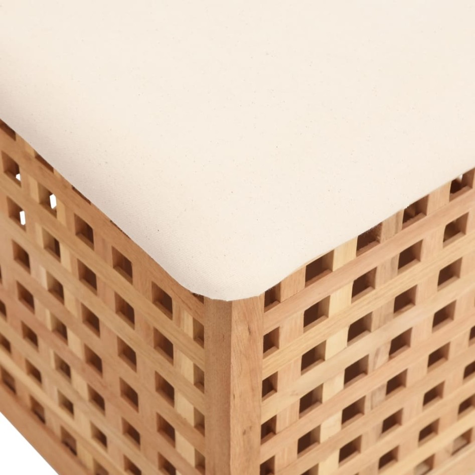 Taburete de baño madera maciza nogal 48x47,5x52