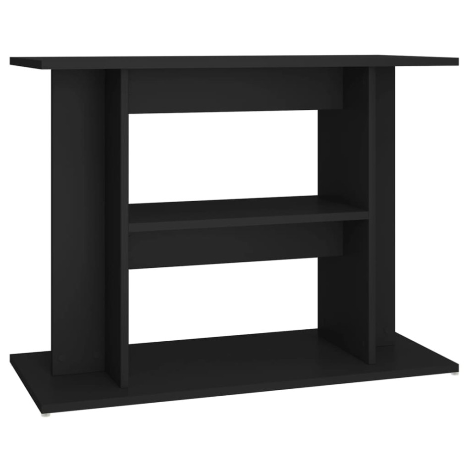 Soporte para acuario madera de ingeniería negro 80x35x60