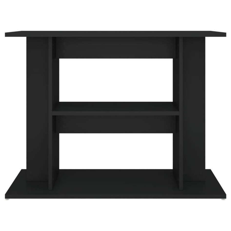 Soporte para acuario madera de ingeniería negro 80x35x60