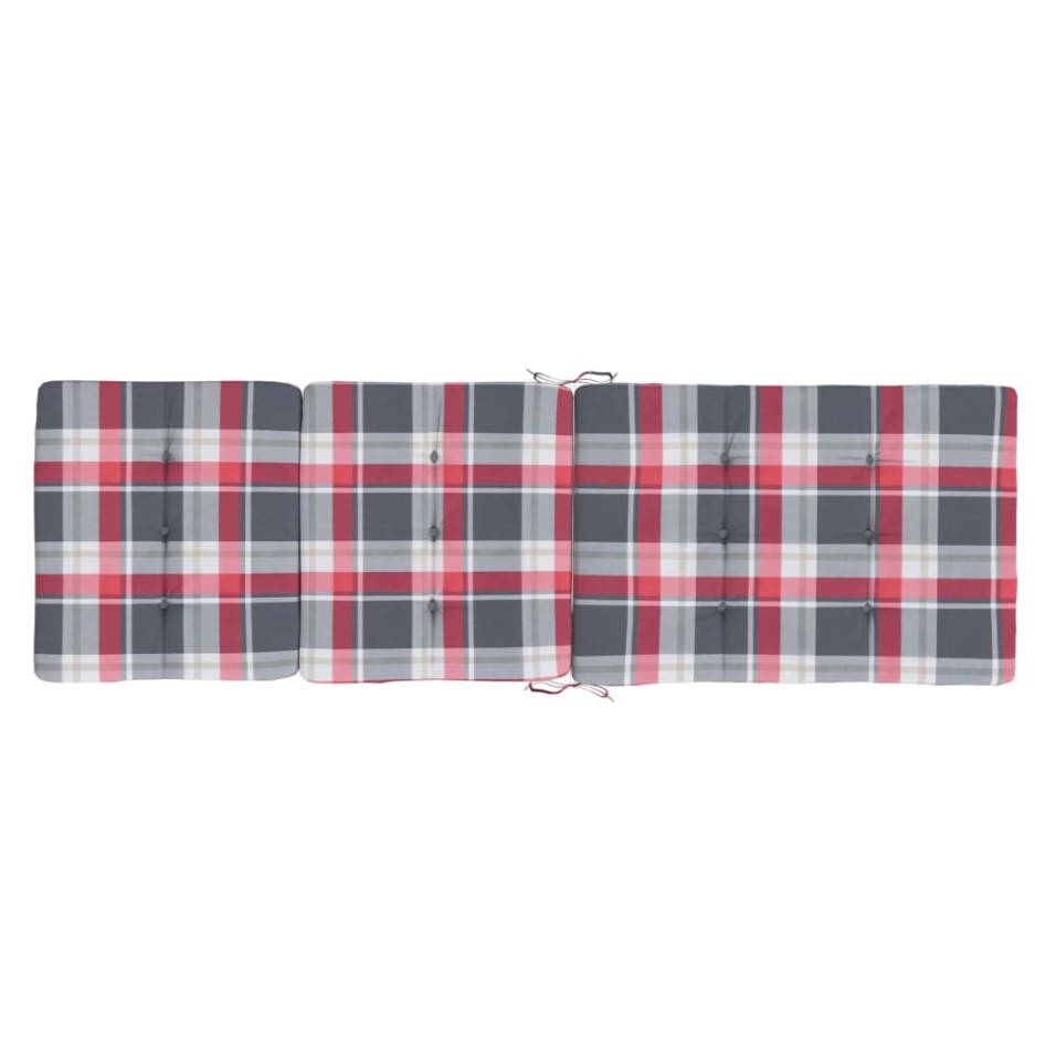 Cojines para tumbona 2 uds tela Oxford a cuadros