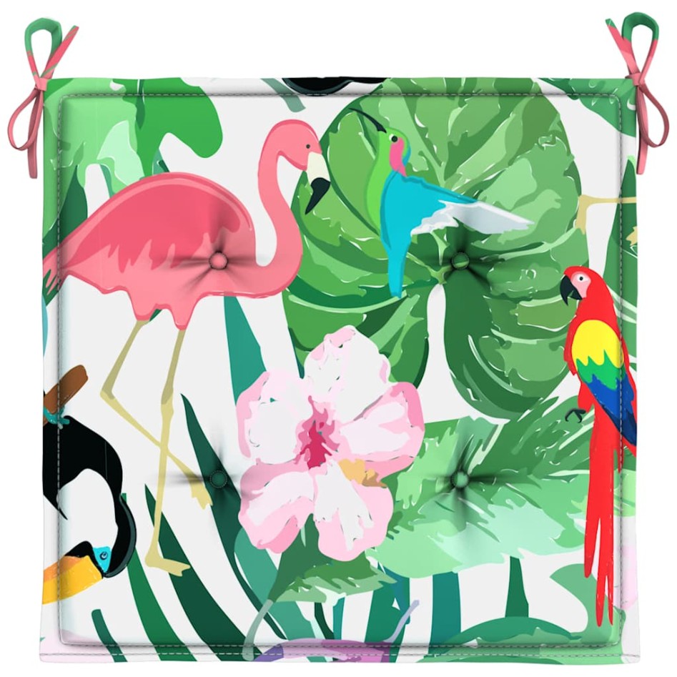 Cojines para silla de jardín 6 uds tela multicolor 40x40x3