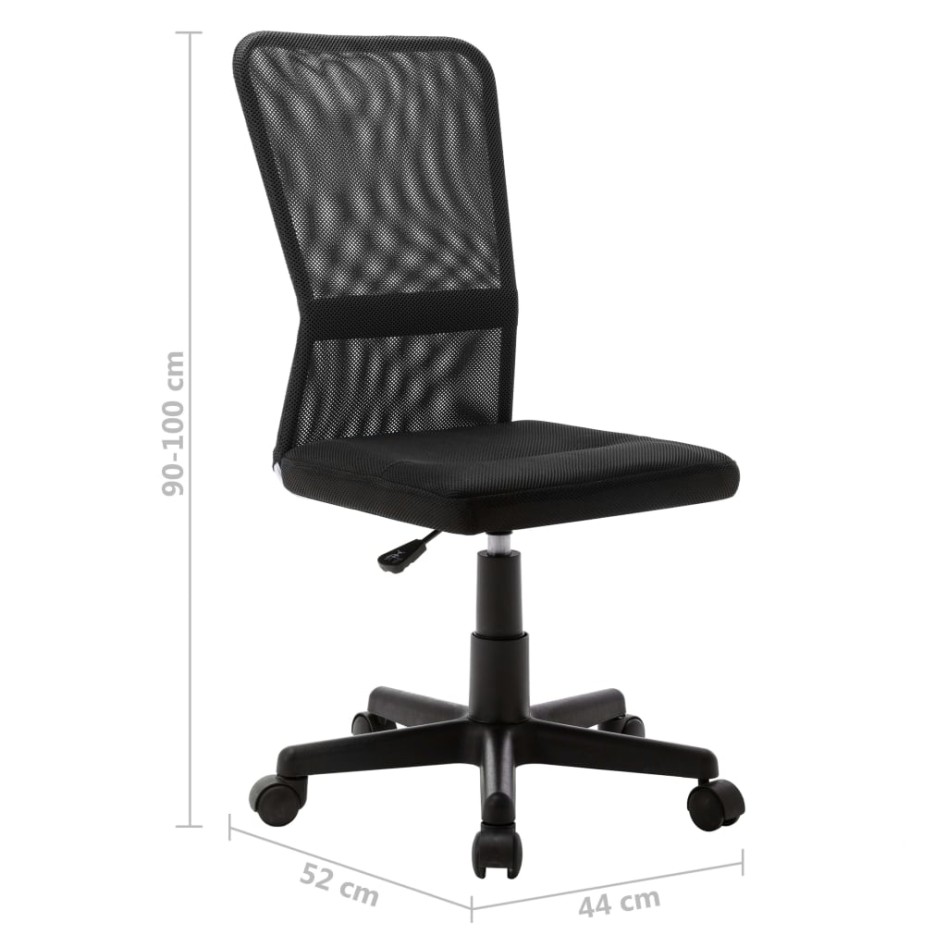 Silla de oficina de tela de malla negra 44x52x100