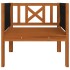 Silla de jardín con cojín madera maciza de