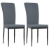 Sillas de comedor 2 unidades terciopelo gris