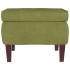 Taburete con patas de madera terciopelo verde