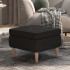 Taburete con patas de madera tapizado tejido