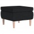 Taburete con patas de madera tapizado tejido