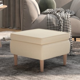Taburete con patas de madera tapizado tejido