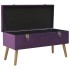 Banco con compartimento de terciopelo morado 80