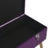 Banco con compartimento de terciopelo morado 80