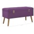 Banco con compartimento de terciopelo morado 80