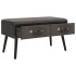Mesa de centro de terciopelo gris 80x40x46