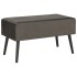Mesa de centro de terciopelo gris 80x40x46