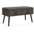Mesa de centro de terciopelo gris 80x40x46