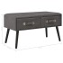 Mesa de centro de cuero sintético gris 80x40x46