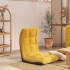 Tumbona de suelo plegable de tela amarillo