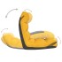 Tumbona de suelo plegable de tela amarillo