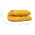 Tumbona de suelo plegable de tela amarillo