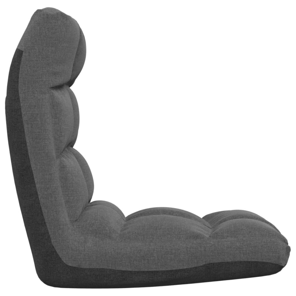 Silla de suelo plegable de tela gris