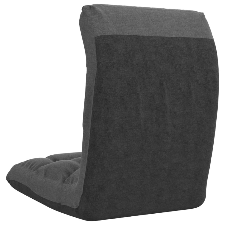 Silla de suelo plegable de tela gris