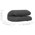 Silla de suelo plegable de tela gris