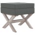 Taburete con almacenaje tela gris oscuro 45x45x49