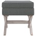 Taburete con almacenaje tela gris oscuro 45x45x49