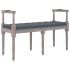Banco de terciopelo gris oscuro 110x40x70