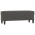 Banco de terciopelo gris oscuro 100x35x41