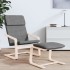 Sillón de relax de tela gris