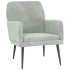 Sillón de terciopelo gris claro 62x79x79