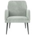 Sillón de terciopelo gris claro 62x79x79