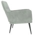 Sillón de terciopelo gris claro 62x79x79