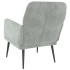 Sillón de terciopelo gris claro 62x79x79