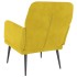 Sillón de terciopelo amarillo 62x79x79