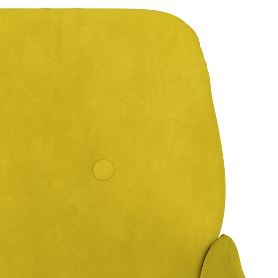 Sillón de terciopelo amarillo 62x79x79
