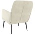 Sillón de terciopelo crema 62x79x79