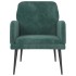 Sillón de terciopelo verde oscuro 62x79x79