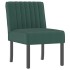 Silla tapizada de terciopelo verde