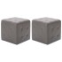 Mesitas de noche 2 unidades cuero sintético gris 30x30x30