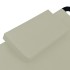 Tumbona de acero color crema 200x90