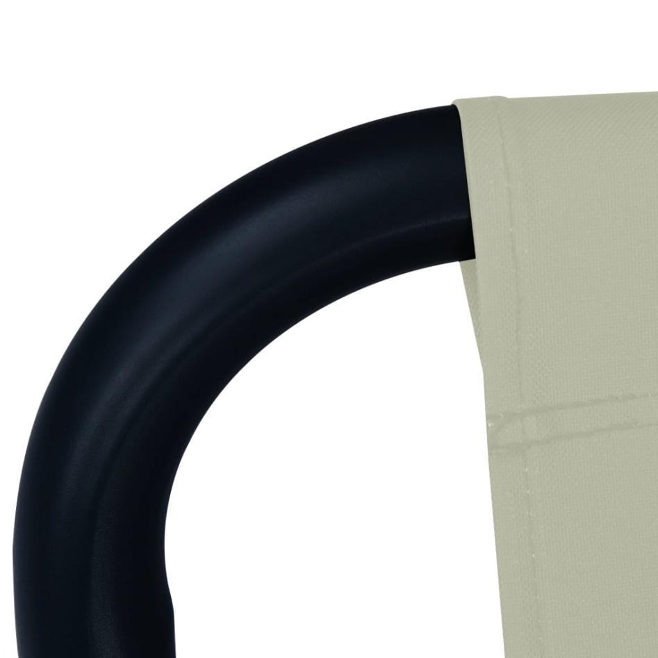 Tumbona de acero color crema 200x90