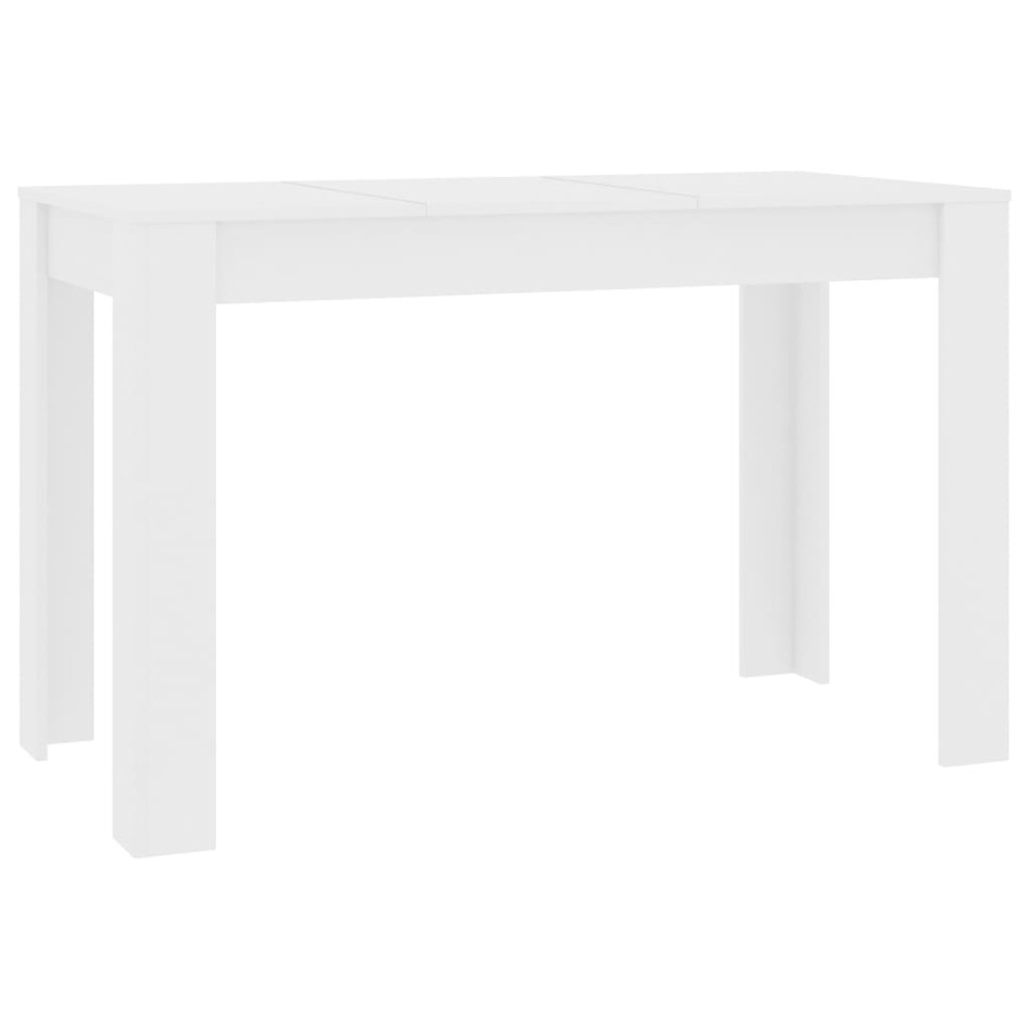 Mesa de comedor de madera de ingeniería blanco 120x60x76