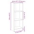 Estantería de 3 niveles madera ingeniería gris 40x24x109