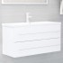 Armario para lavabo madera contrachapada blanco 100x38,5x48